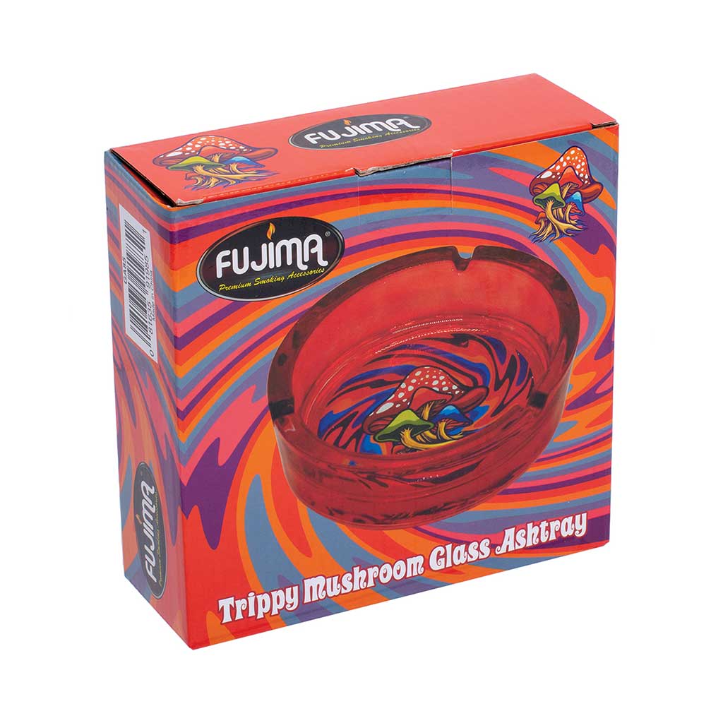 TRIPPY MUSHROOM GLASS ASHTRAY