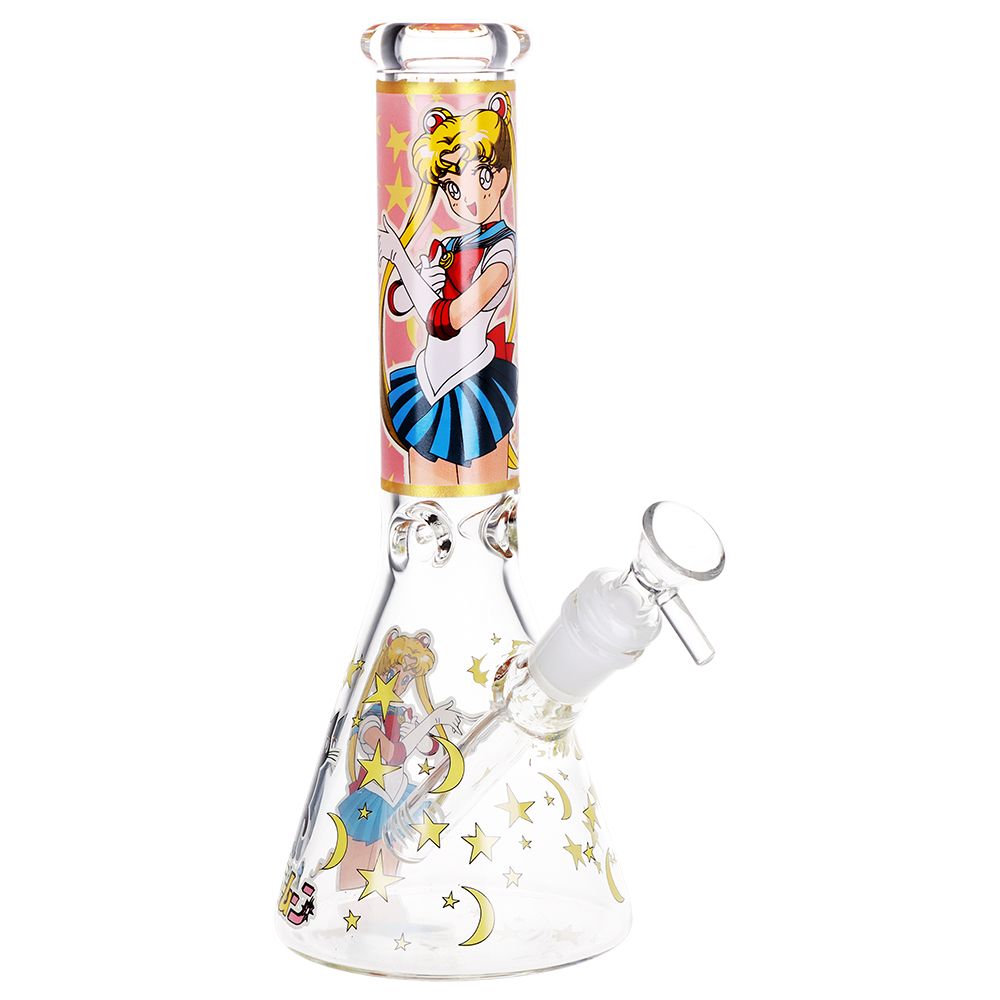 Glow Night Anime Beaker – 10” Glass Water Pipe