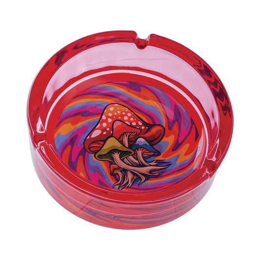 TRIPPY MUSHROOM GLASS ASHTRAY